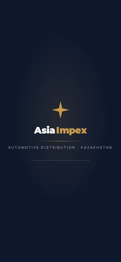 Asia Impex Auto website on a mobile screen